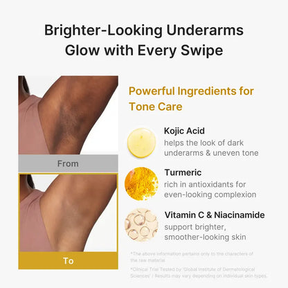 Brightening & Smoothing for Dark Underarms with Kojic Acid & Turmeric