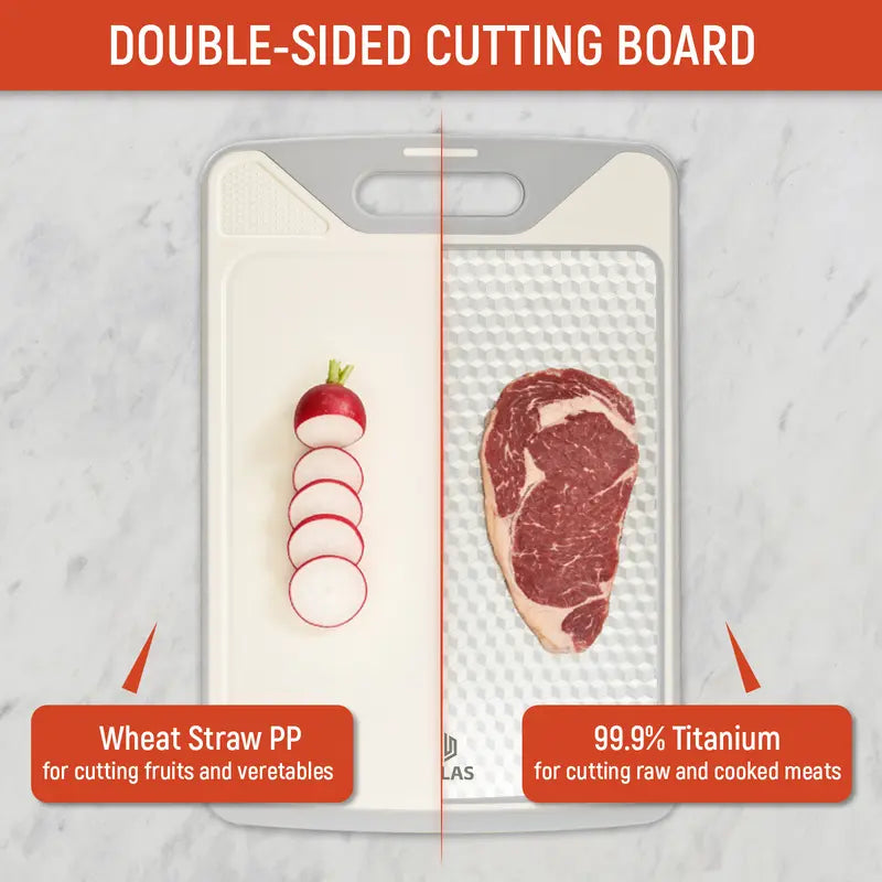 Stainless Steel & Non-Toxic PP Cutting Board