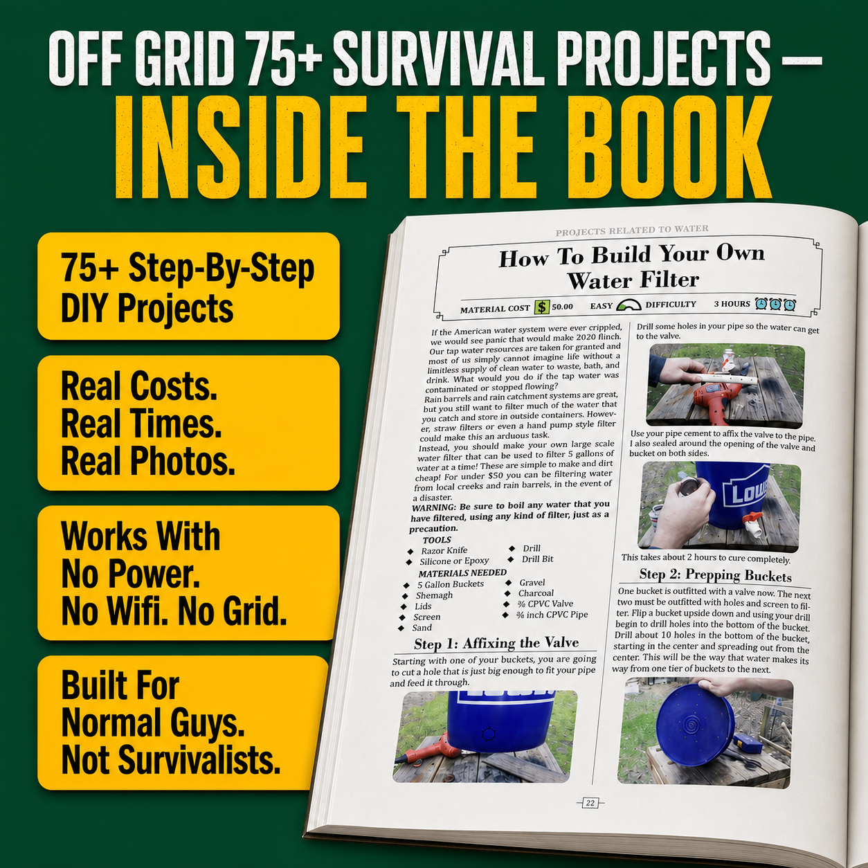 Off Grid 75+ DIY Survival Projects